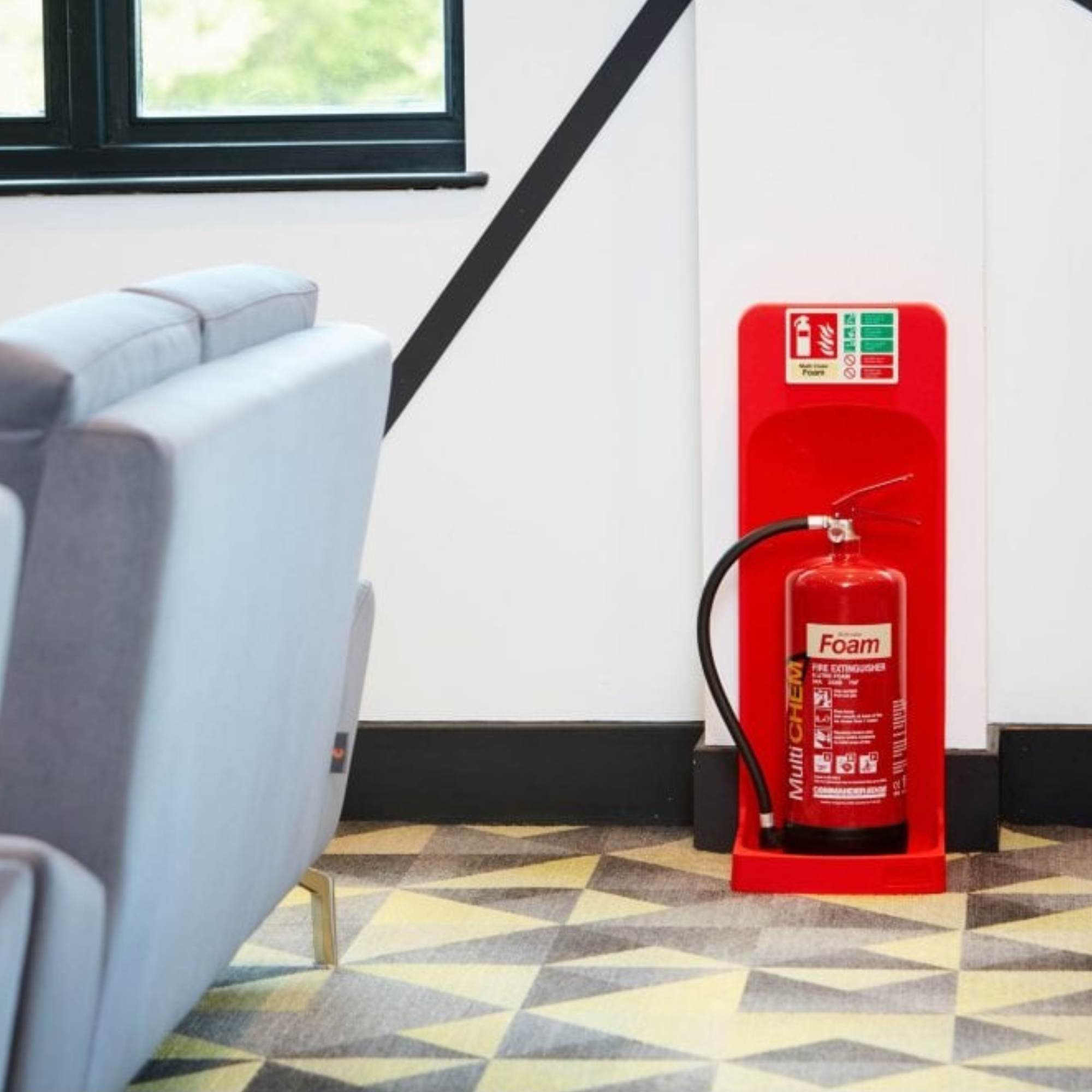 CheckFire Commander Fire Extinguisher Stands – Red (Single & Double)