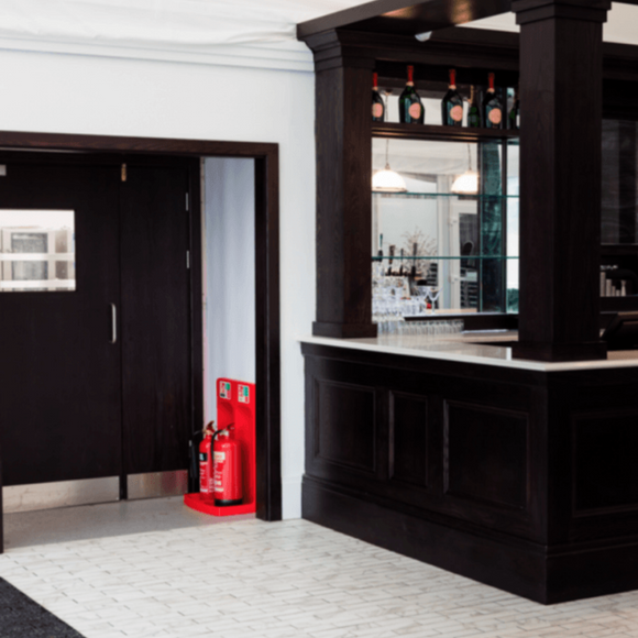 CheckFire Commander Fire Extinguisher Stands – Red (Single & Double)