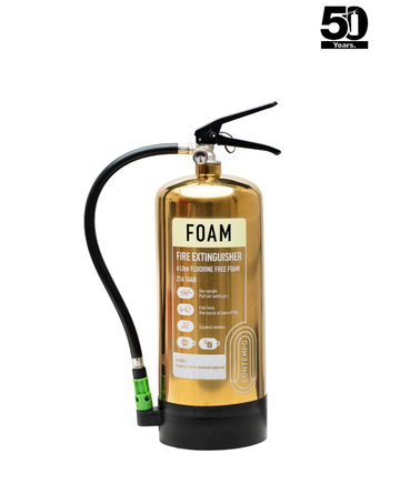 Contempo Gold Foam Fire Extinguisher – 6L & 9L | PFAS-Free for Class A & B Fires