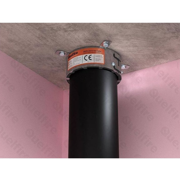 Quelfire QWR CE Marked Intumescent Fire Collar – For 25mm to 160mm Plastic Pipes