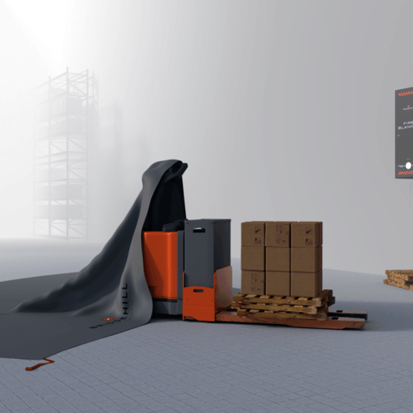 Bridgehill Pallet Truck Fire Blanket – 5m x 5m | CheckFire