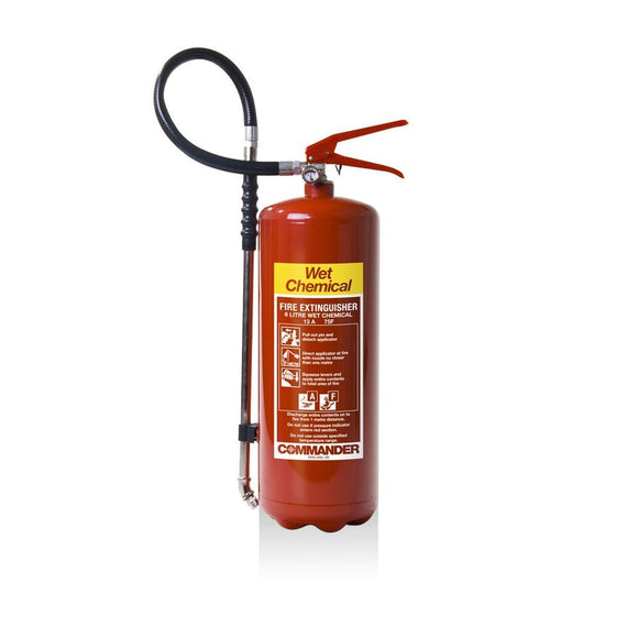 Commander Wet Chemical Fire Extinguisher – 3L & 6L (Class F & A Fires)