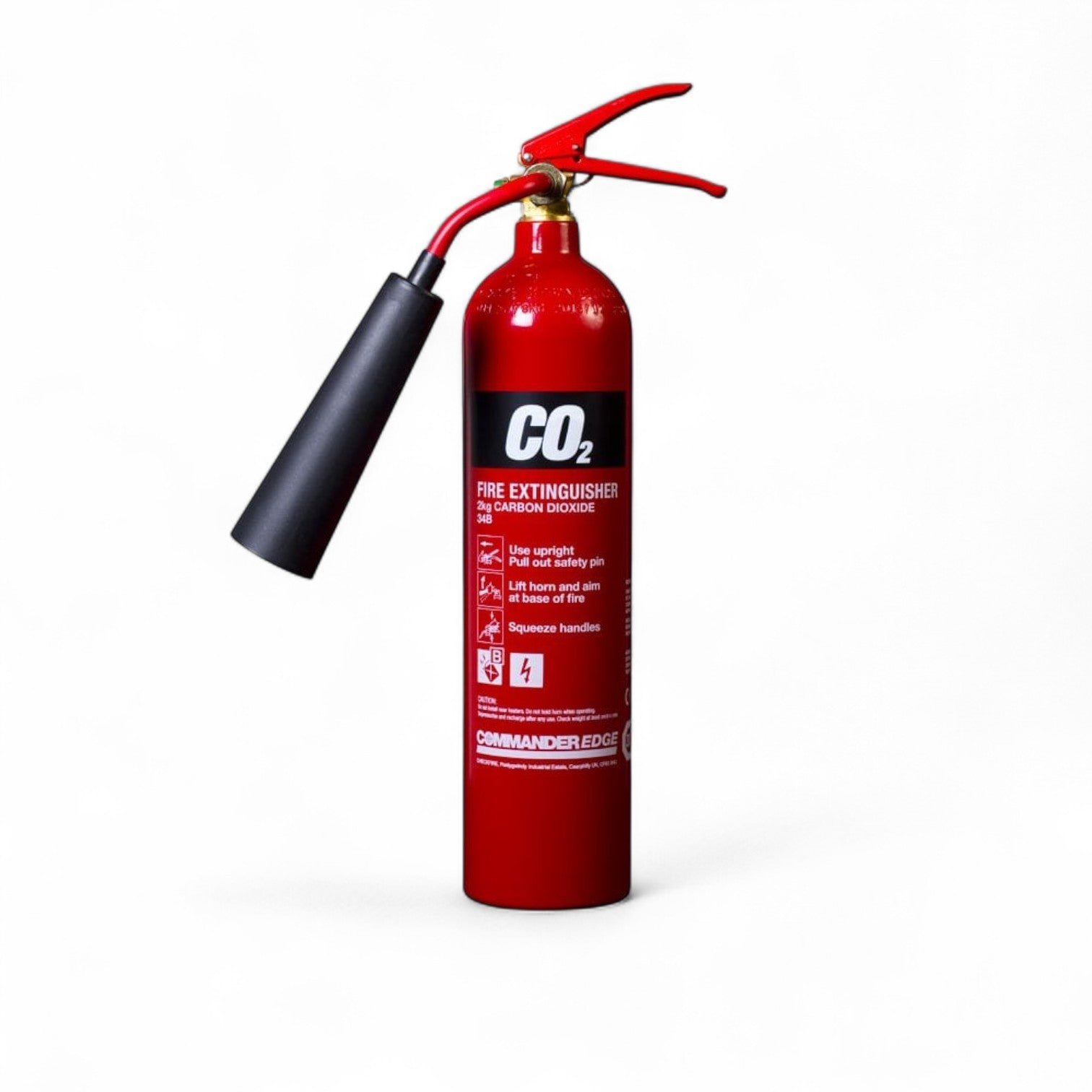 CommanderEDGE Aluminium CO₂ Fire Extinguishers – 2kg & 5kg