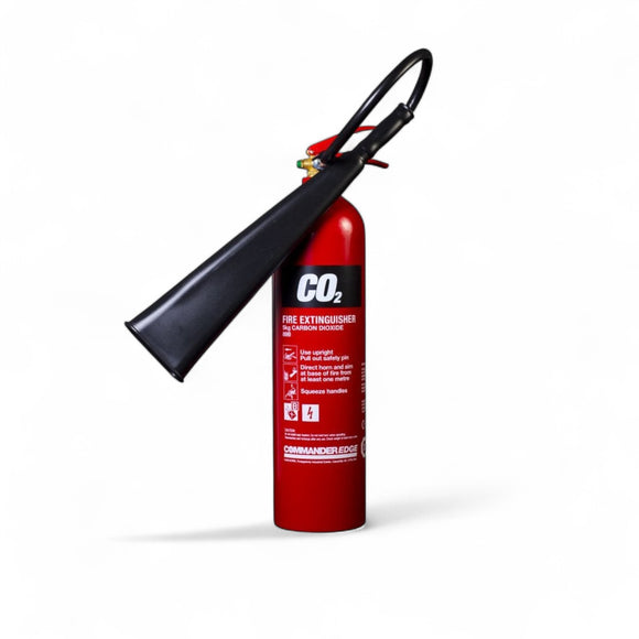 CommanderEDGE Aluminium CO₂ Fire Extinguishers – 2kg & 5kg