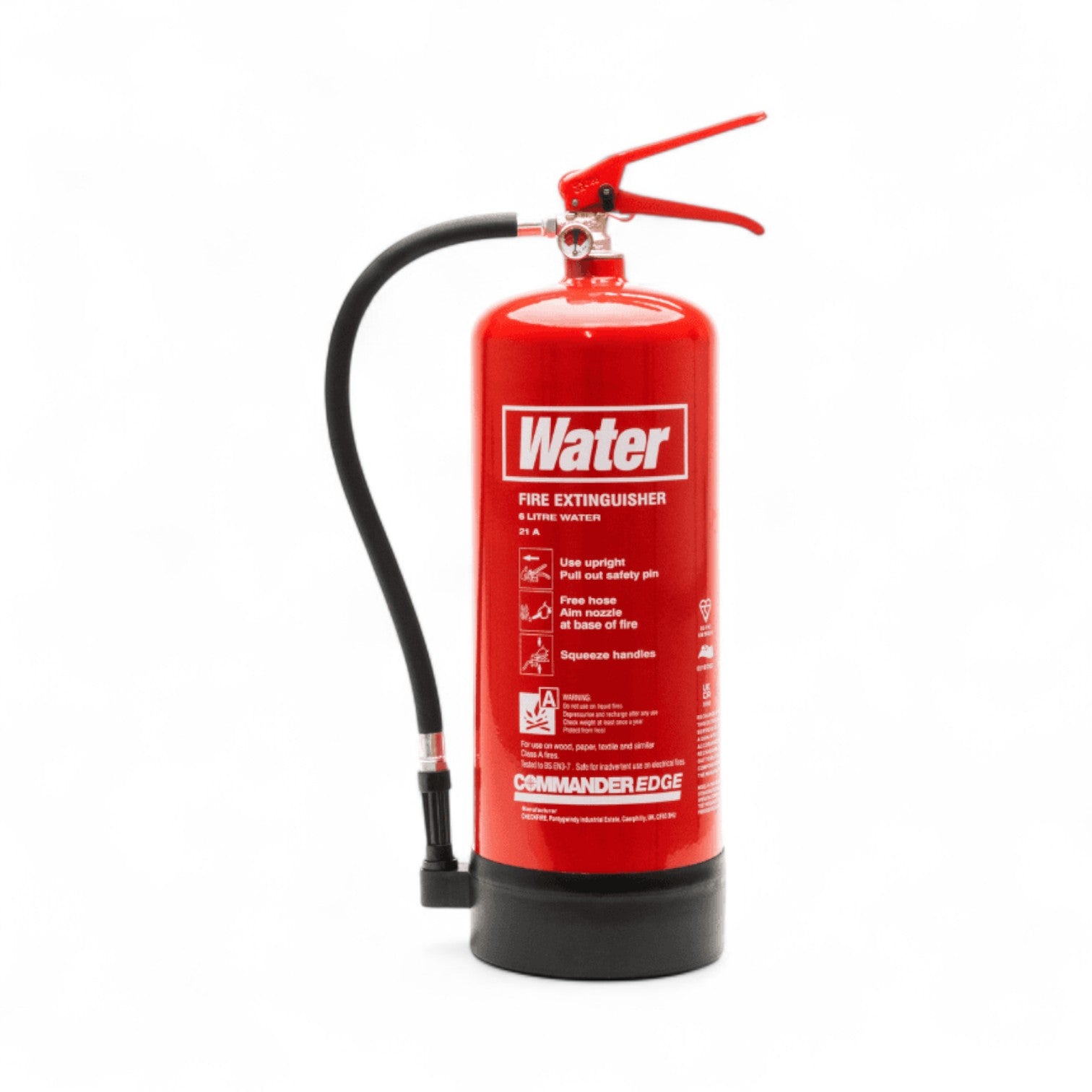 CommanderEDGE Water Compact PLUS Fire Extinguisher – 3L, 6L & 9L (Class A) - 0