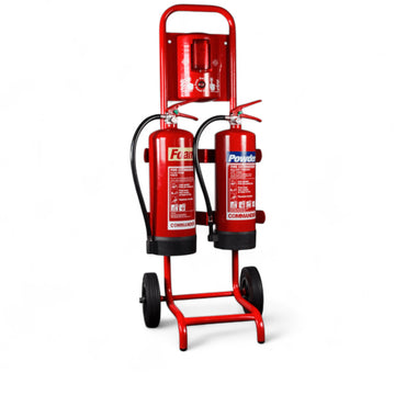 CheckFire Double Fire Extinguisher Trolley – Standard, Compact & Backboard
