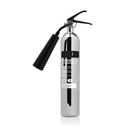 CheckFire Contempo 2kg CO₂ Fire Extinguisher – Stainless Steel (Class B & Electrical)