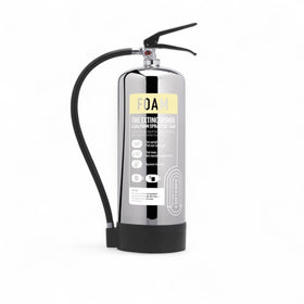 CheckFire Contempo Foam Fire Extinguishers – Stainless Steel 6L & 9L (Class A & B) - 0