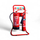 CheckFire Tubular Fire Extinguisher Stand – Red & Chrome (Single/Double)-6