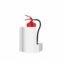 CheckFire Wave Wall Fire Extinguisher Stand – Red or White-5