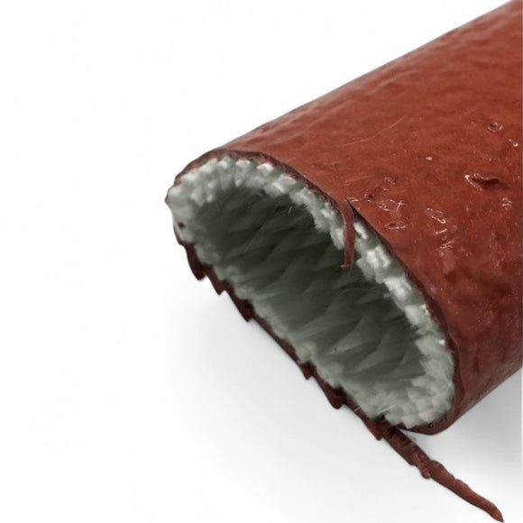 THS Silicone Coated Knitted Glass Sleeve – 15m Roll, High Temp Protection